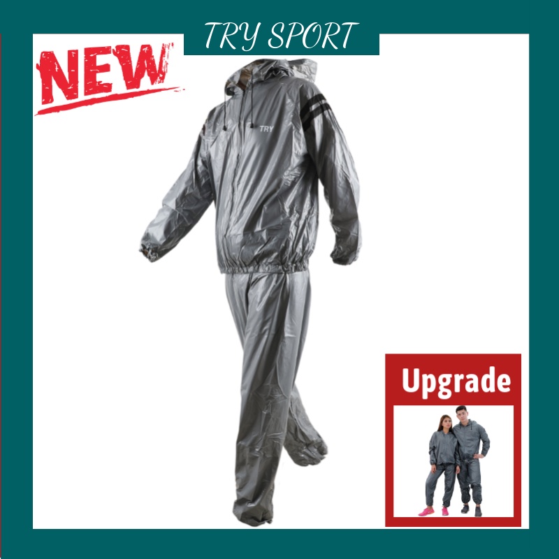 TRY Sauna Suits Fitness Gym Slimming Shaping Heavy Duty Sweat Suit