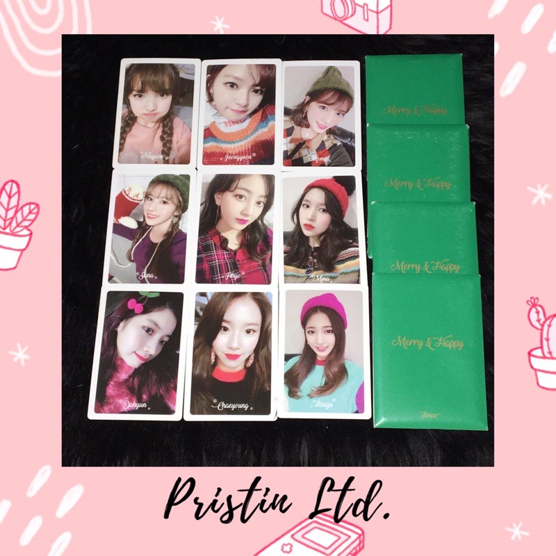 Twice Merry Happy Official Pob Photocard Set Shopee Philippines