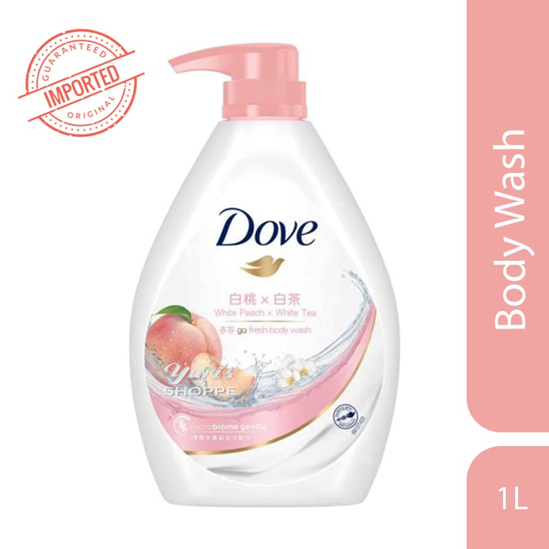IMPORTED Dove White Peach x White Tea Go Fresh Microbiome Gentle Body