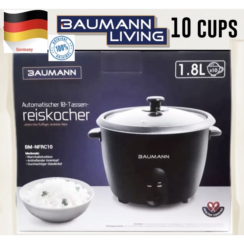 Baumann 🇩🇪 Rice Cooker Automatic 10cups 1.8L imported Shopee Philippines
