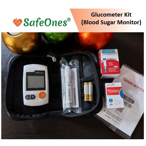 SINOCARE GA-3 Glucometer Kit +25 or +50 Test Strips & Lancets (Blood ...