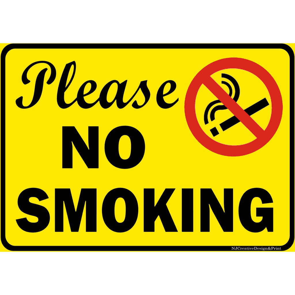 No smoking signage
