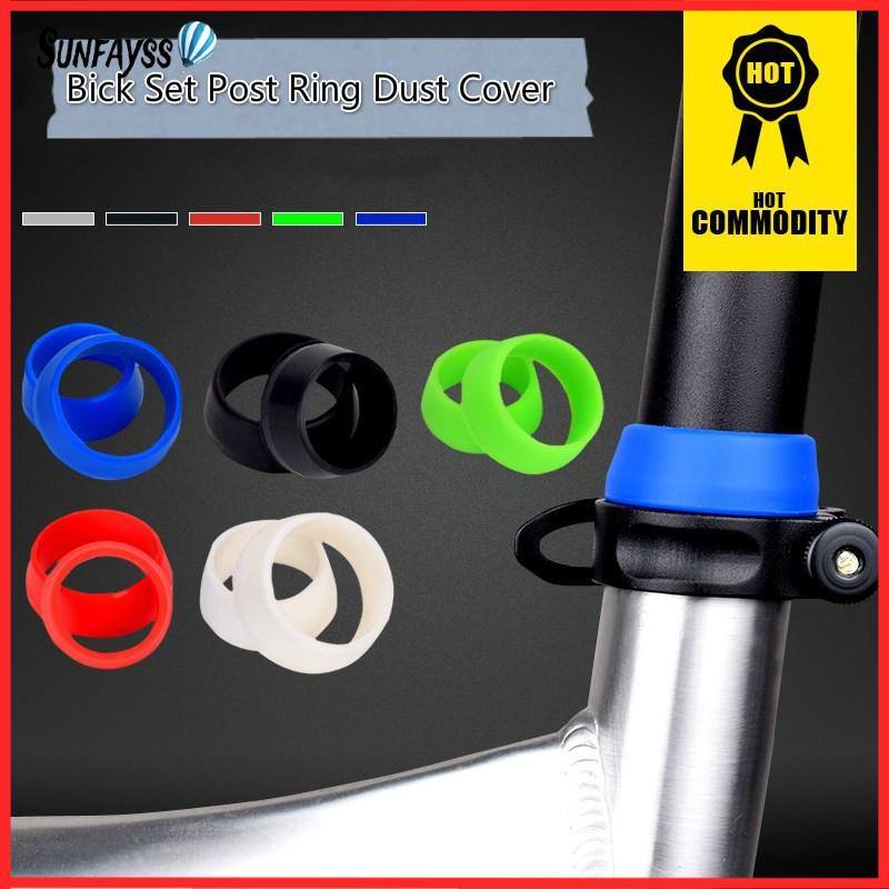Bike Seat Post Ring Dust Cover Silicone Mountain Cycling Waterproof