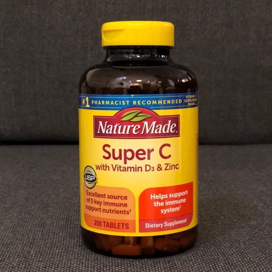 Nature Made Super C with Vit D3 and Zinc 200 tablets Shopee Philippines