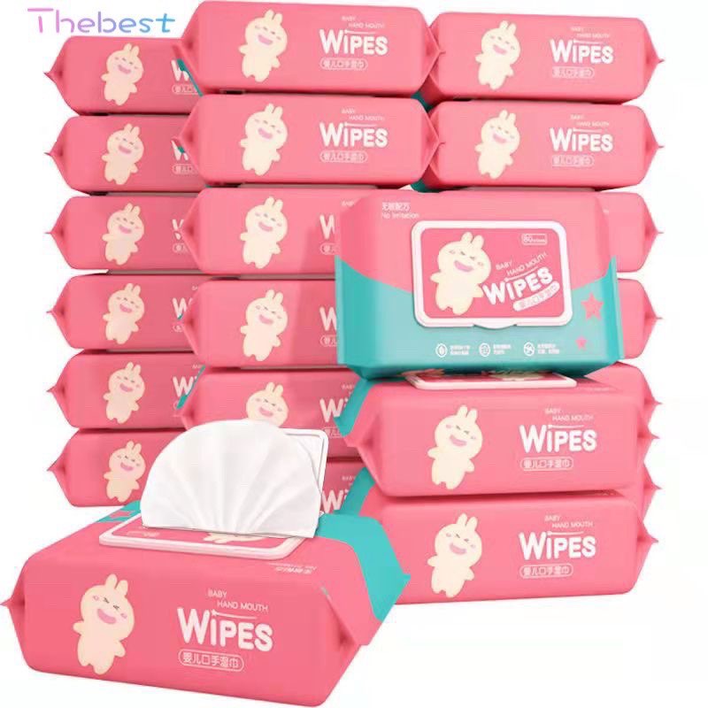 10 Pck Baby Wipes 80sheets Per Pack Convenient Portable Wipes Shopee