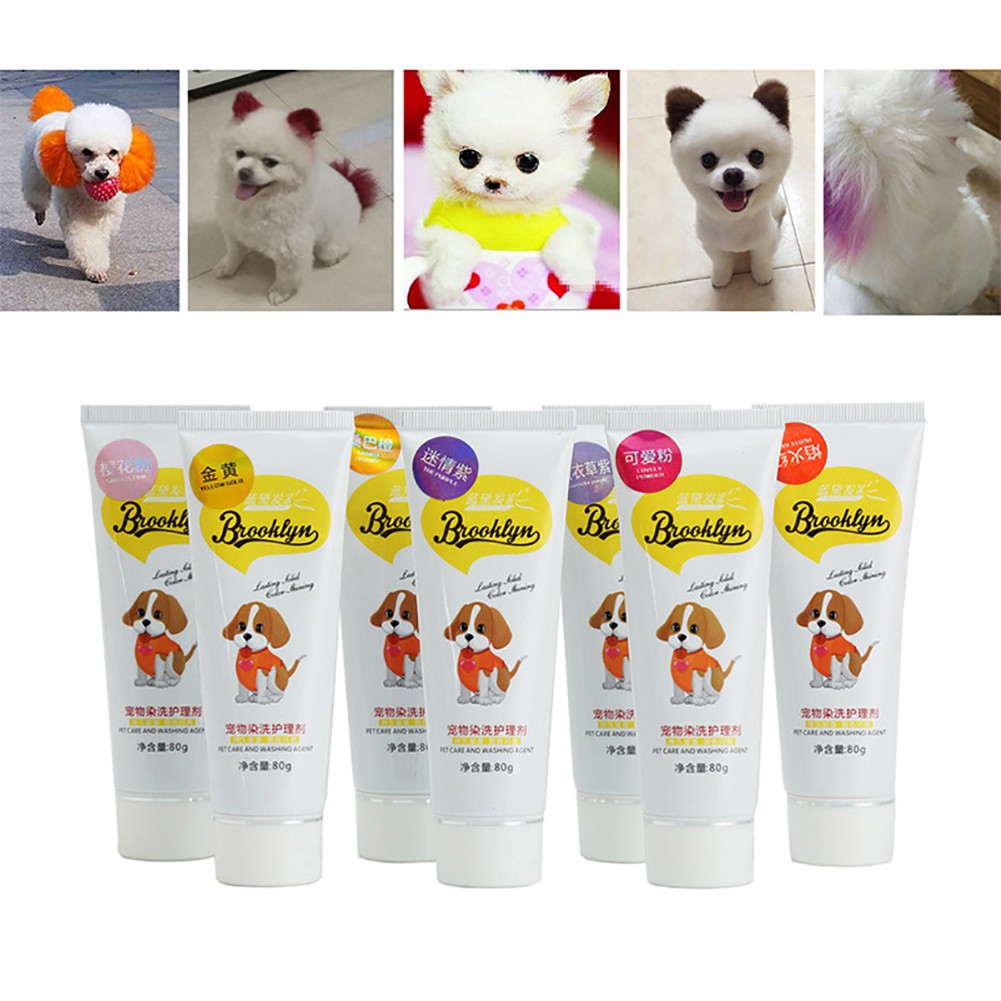 80g Pet Dog Cat Animals Hair Coloring Dyestuffs Dyeing Pigment Agent Supplies #2