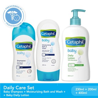 Cetaphil Baby Daily Care Set (Baby Shampoo+ Baby Ultra Moisturizing Bath & Wash + Baby Daily Lotion)