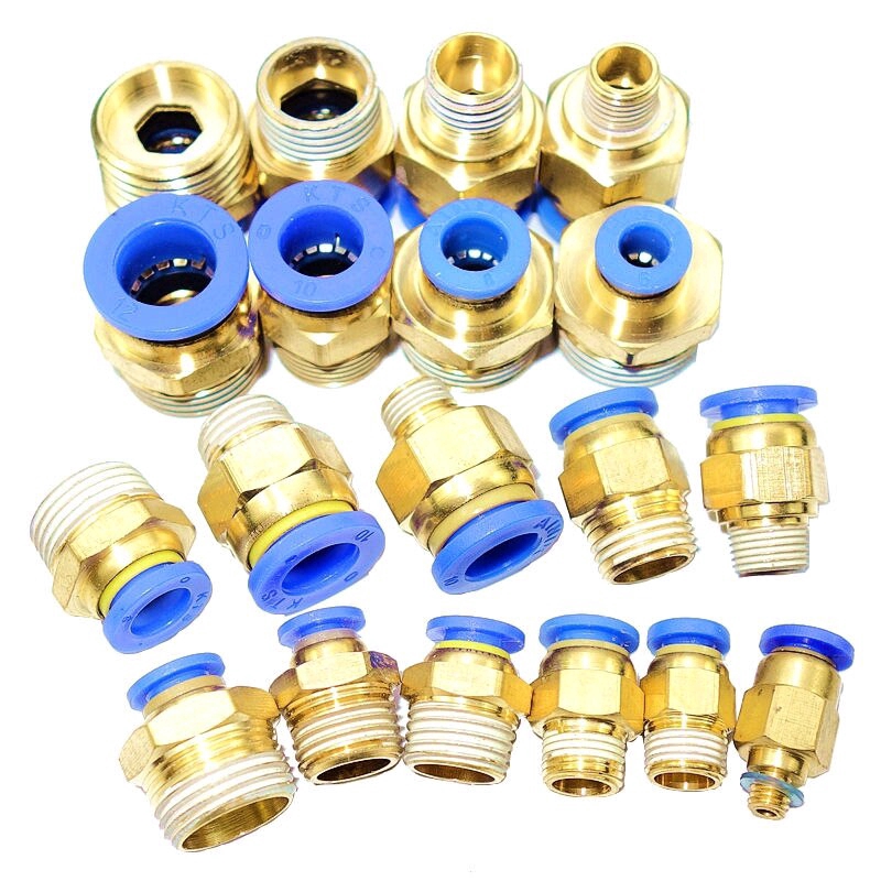 Pneumatic Air Push In Fitting Male Straight Connector 4mm 6mm 8mm 10mm