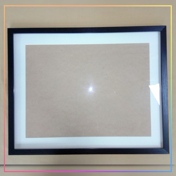 8.5"x11" frame no matting and with matting wall hang landscape or