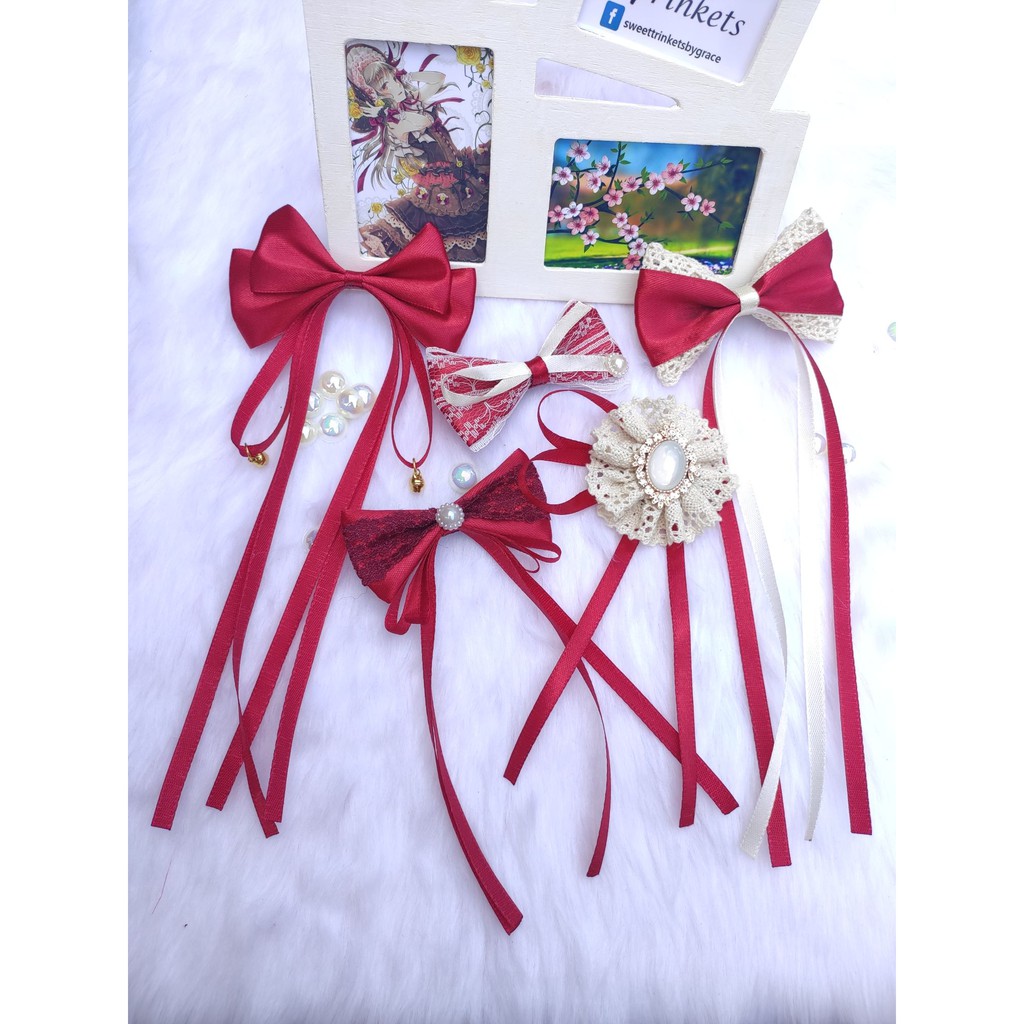 5 pieces Lolita hair clips Anime cosplay hair accessories set Shopee