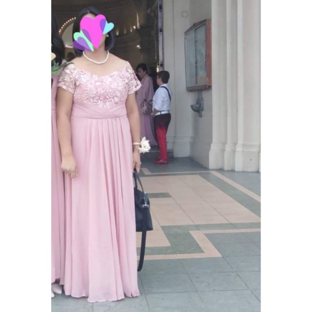 plus size old rose dress