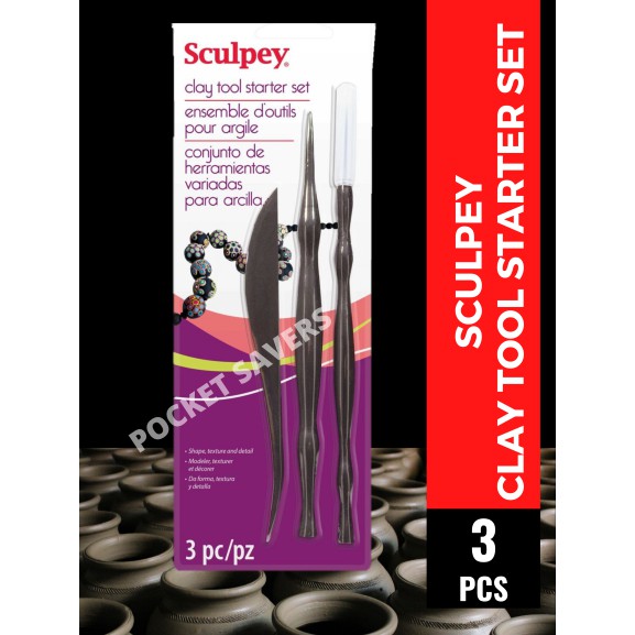 Polyform Various Sculpey Clay Tool Starter Set, Colour Transparent, ASCTV01