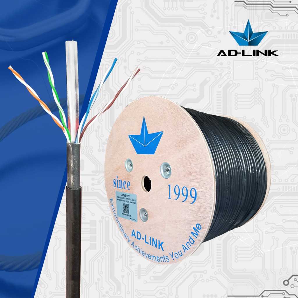 ADLINK 305M CAT6 Outdoor UTP Cable (0.5mm) CCA Black Shopee Philippines