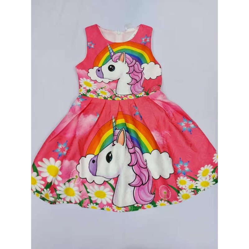 Unicorn design dress for kids(27yrs) Shopee Philippines