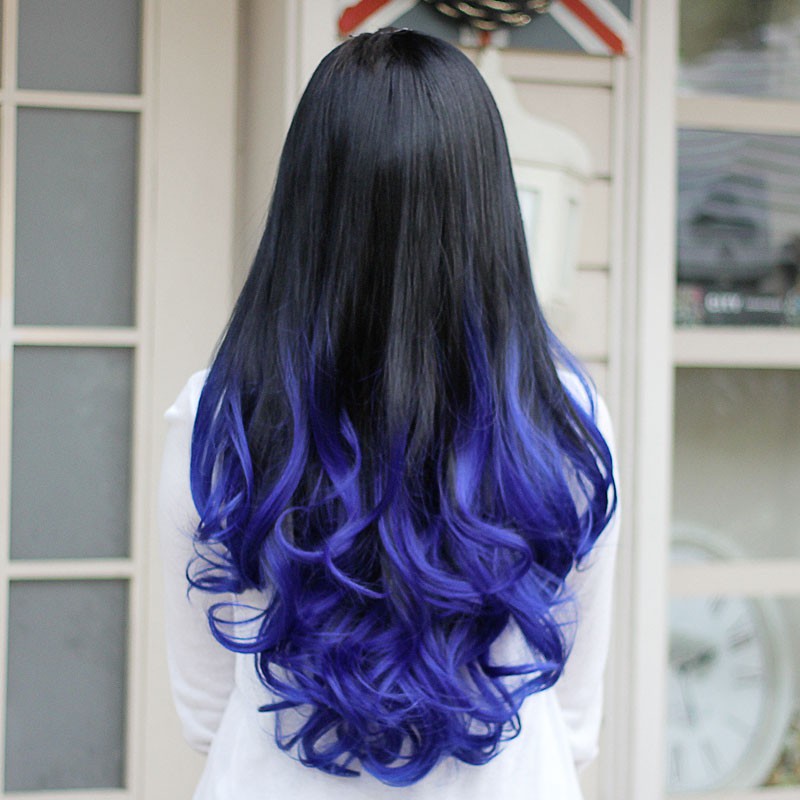 Blackhair Big Wave Human Hair Wigs Long Curly Wavy Full Hair Wigs Heat  Resistant Gradient Color Rose Mesh Cap Brown/Wine red/Blue/Purple Wig Sexy  Wavy Natural wig | Shopee Philippines