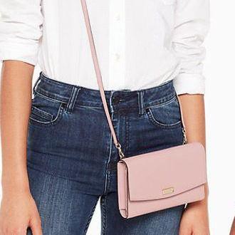 Authentic Kate Spade Laurel Way Dusty Peony Winni Leather Crossbody Clutch  Wallet Body Bag | Shopee Philippines