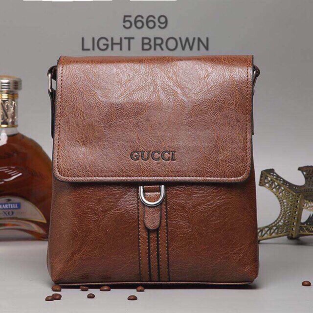 gucci leather sling bag