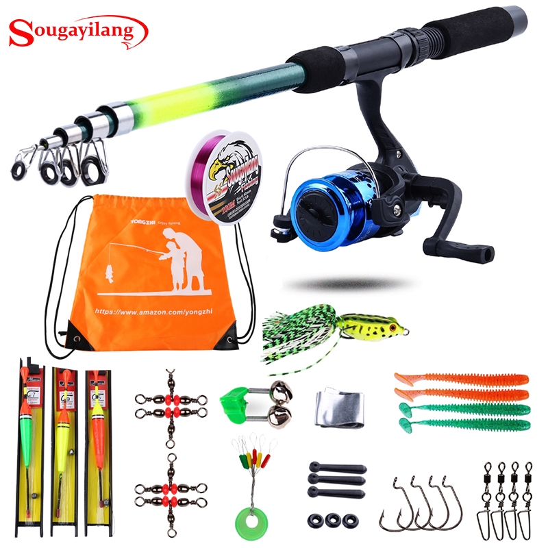 Sougayilang 1 8m Fishing Rod Reel Line Combo With Spinning Reel Pole Full Kits Shopee Philippines