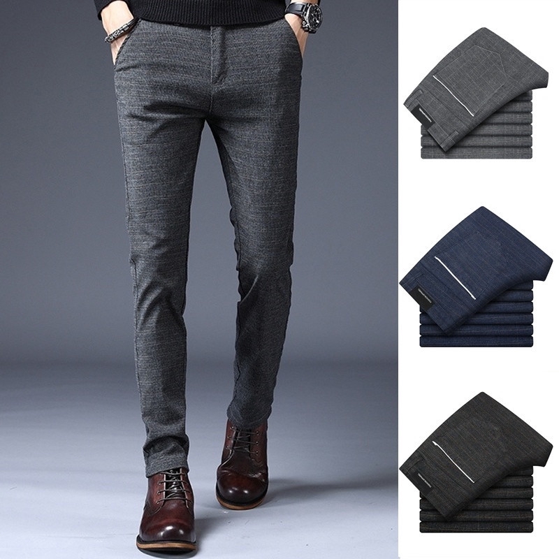 slim straight trousers