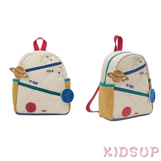 KIDSUP1-Children Embroidery Letters Backpack, Cartoon Stars Planet Travel Shoulders Bag