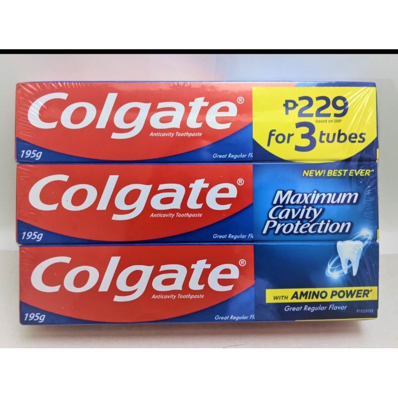 Colgate Toothpaste Grf Reg 3 195g 