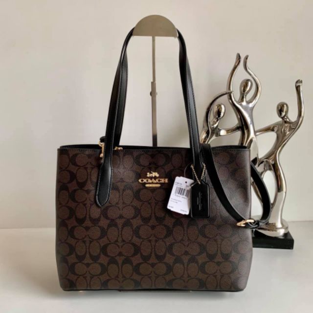 coach crossgrain city zip tote