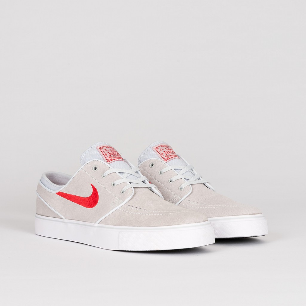 Nike SB Zoom Stefan Janoski - Pure Platinum/ University Red | Shopee ...