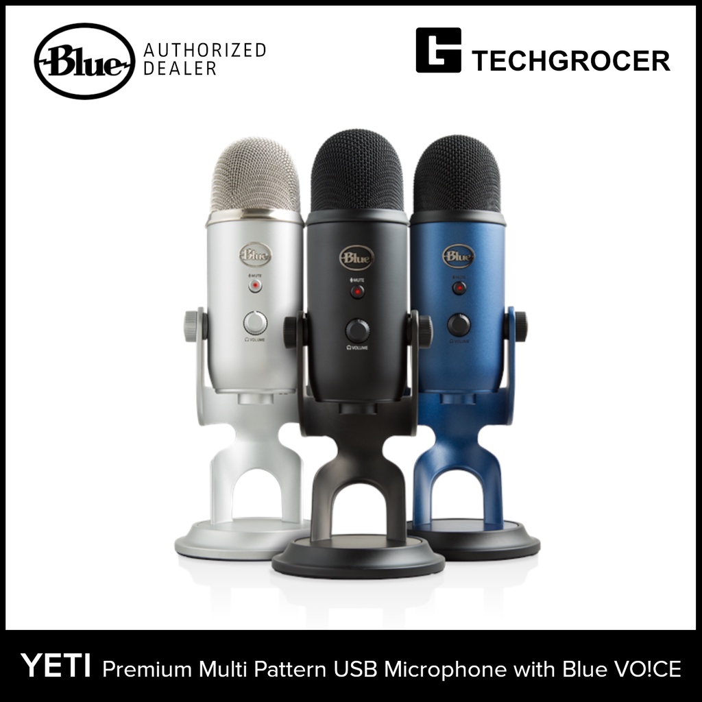 Logitech Blue Yeti Premium Multi-Pattern USB Microphone for Recording ...
