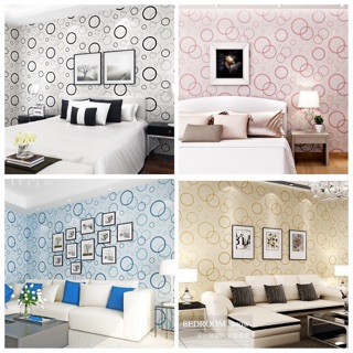 BHW Wallpaper Circle Design PVC Self Adhesive Waterproof Wallpaper Fabric Safety Home Decor D1