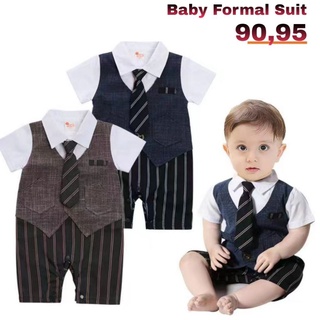 Baby boys overall Suit with necktie #1