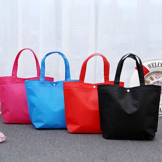 Button Eco bag Lunch bag Plain Horizontal Non-woven Hand bag Gift bag ecobag