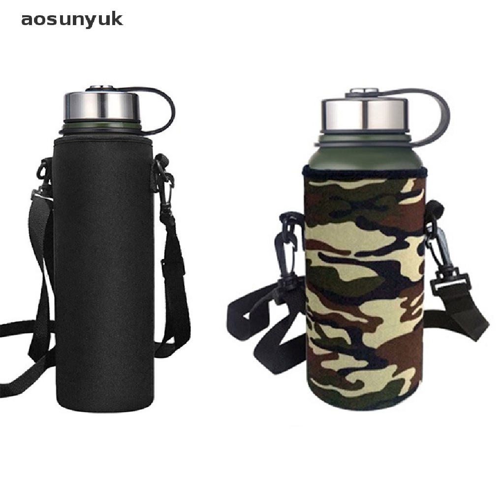 aosunyuk Stainless Steel Thermos Bottle Cup Holder Portable Strap