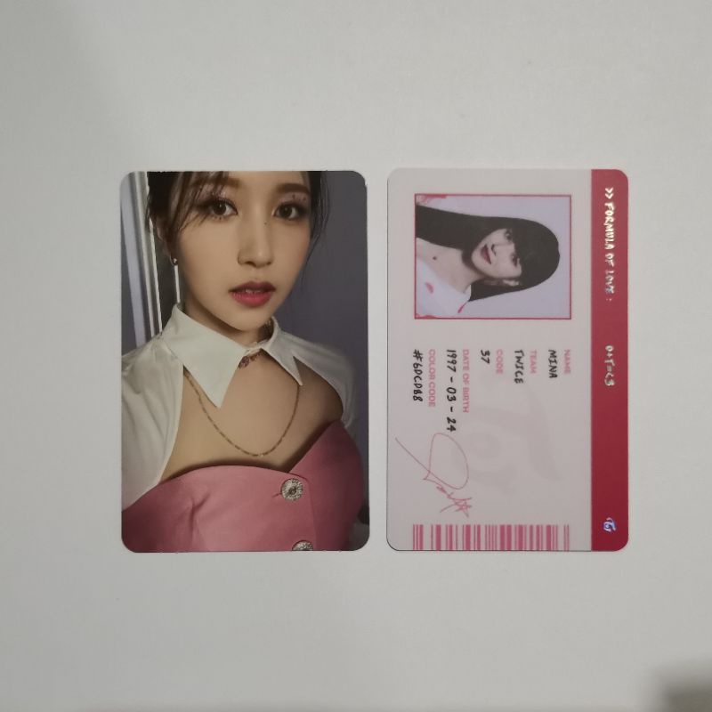 TWICE Mina Formula Of Love Photocards Shopee Philippines