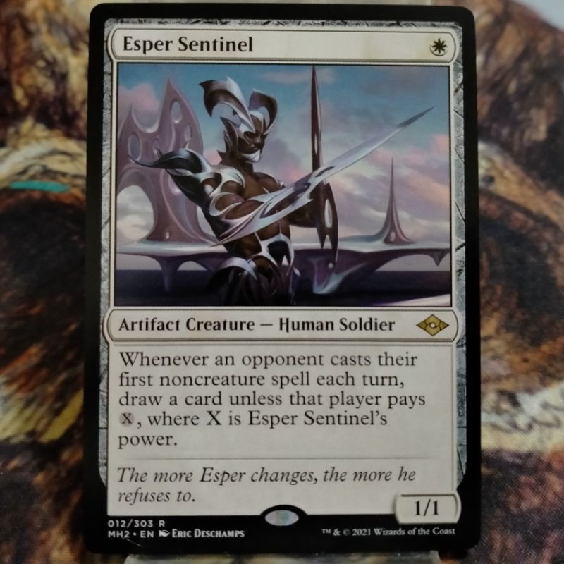 MTG Magic Pr0xy Playtest Card Esper Sentinel 5⭐ German Blue Core Paper ...