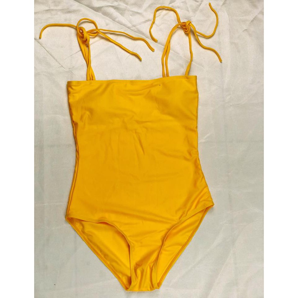 mustard yellow bathing suit