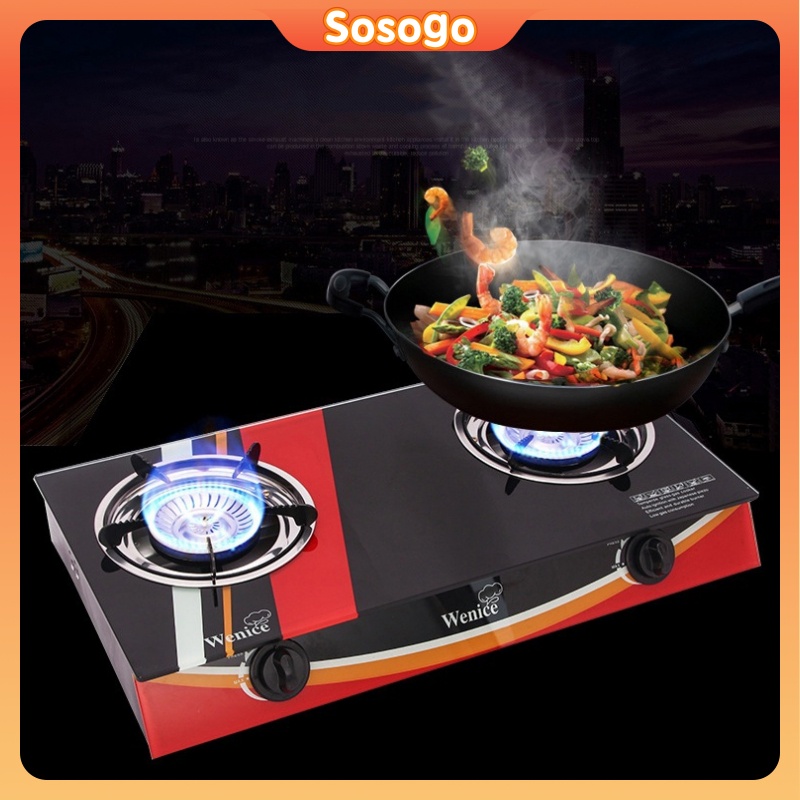 Double stoves Burner Gas Stove Tempered Glass top butane stove Shopee