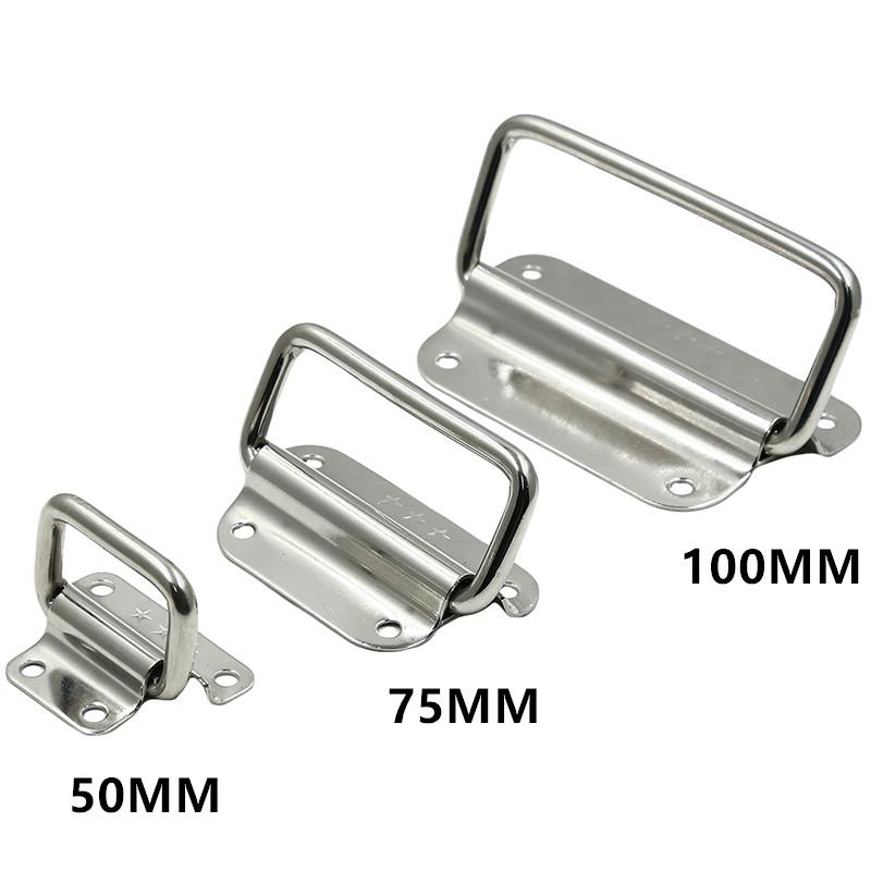 2 Pcs/bag Stainless Steel Folding Handle Trunk Tool Box Handles