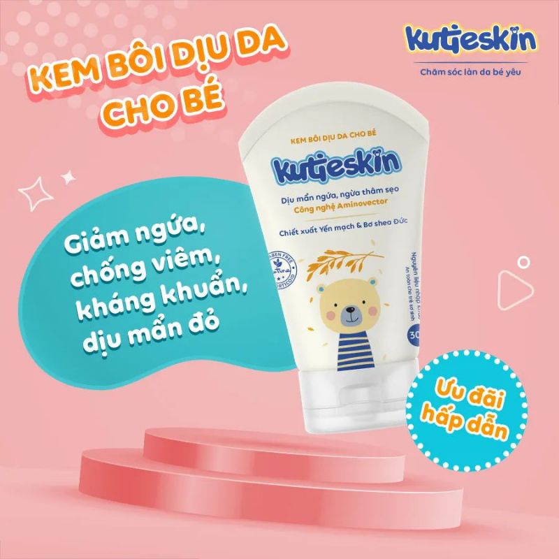 Kutieskinkem is soothing for baby skin, reducing mosquito bites, rash