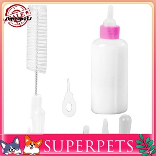 <COD> Universal Pet Products 60ml Dog Cat Feeding Bottle Set with Scale for Small Puppies Modern