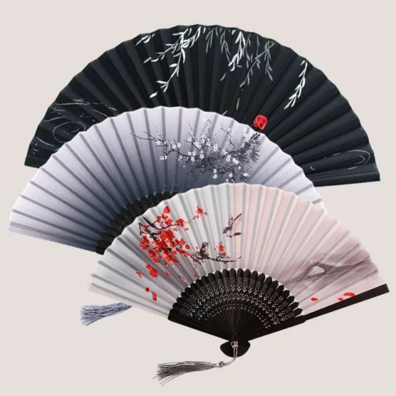 Folding Flower Bamboo Fan 21cm Shopee Philippines   3ab0a4402f4c42314a10d415036b1be7