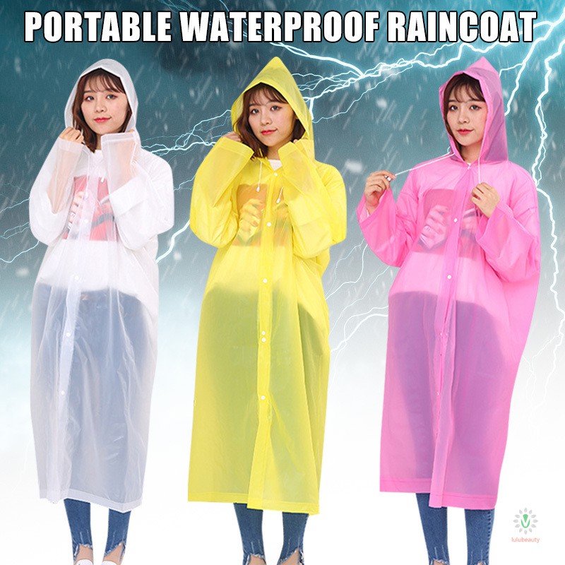 Raincoat Rain Coat Waterproof Hooded 