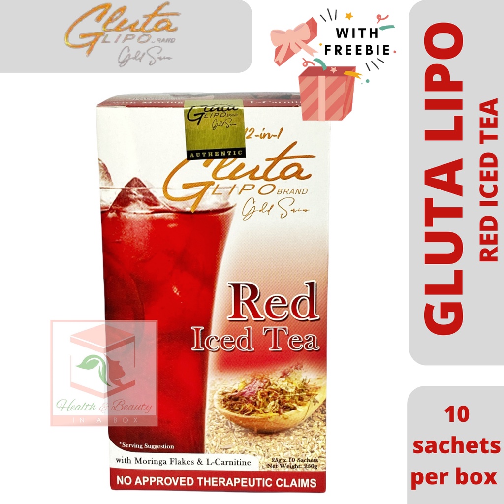 ORIGINAL/AUTHENTIC 100 GLUTA LIPO RED ICED TEA DWPH Shopee Philippines