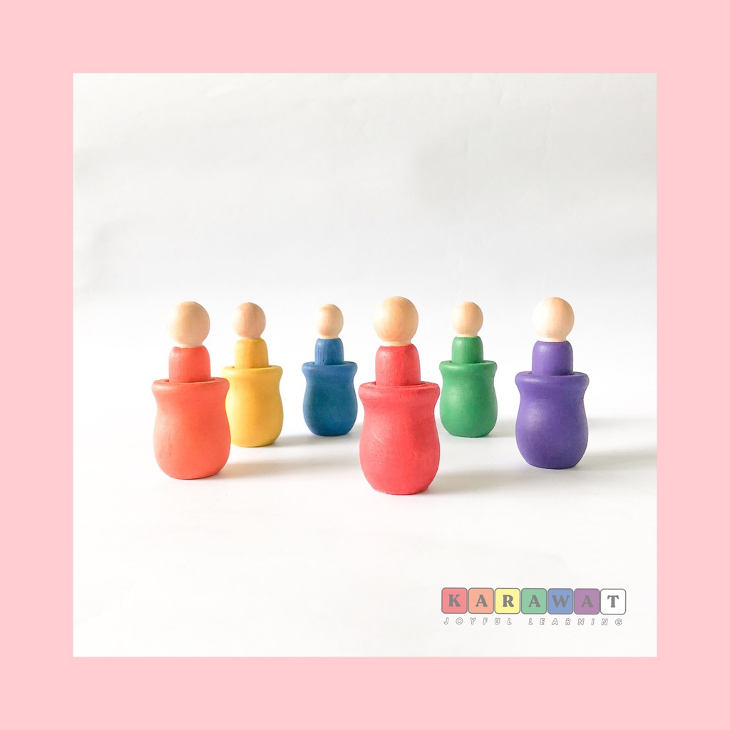 rainbow peg dolls