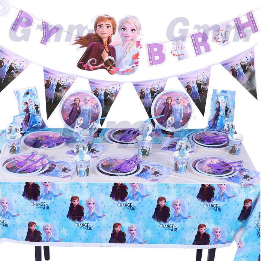 【GM】Frozen 2 Birthday Party Decoration Supplies Set tableware Paper