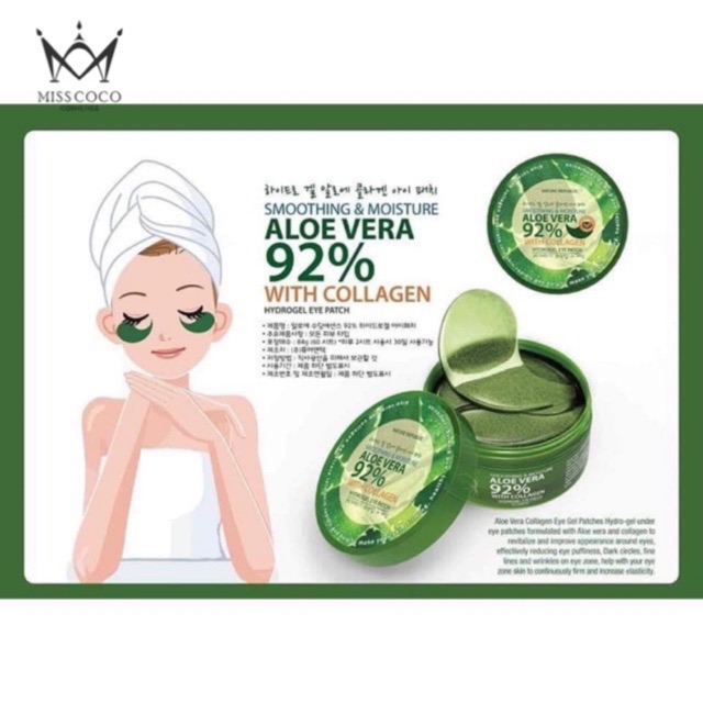 Nature Republic Aloe Vera Hydrogel Eyepatch with collagen Shopee