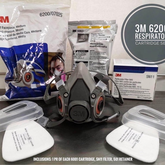 3M 6200 Respirator (With Cartridge Set) Shopee Philippines