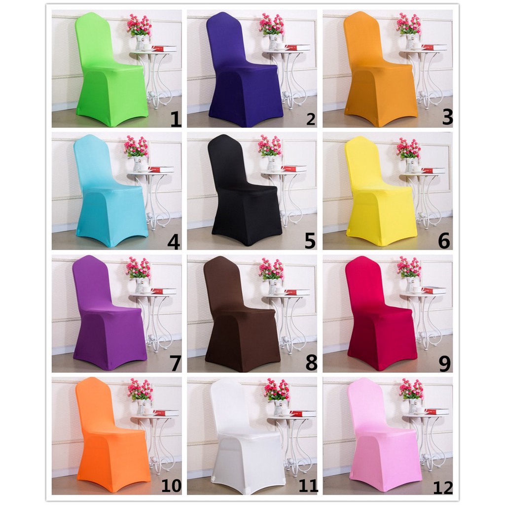 12 Colors Lycra chair cover spandex 
