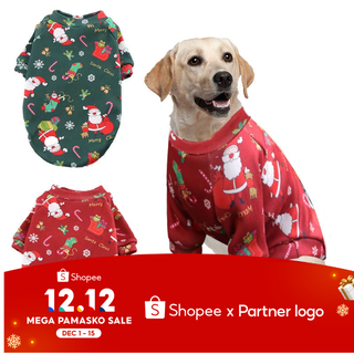 MOLAMGO Large Big dog clothes Christmas Pet clothes Santa for shih tzu Cat Clothes
