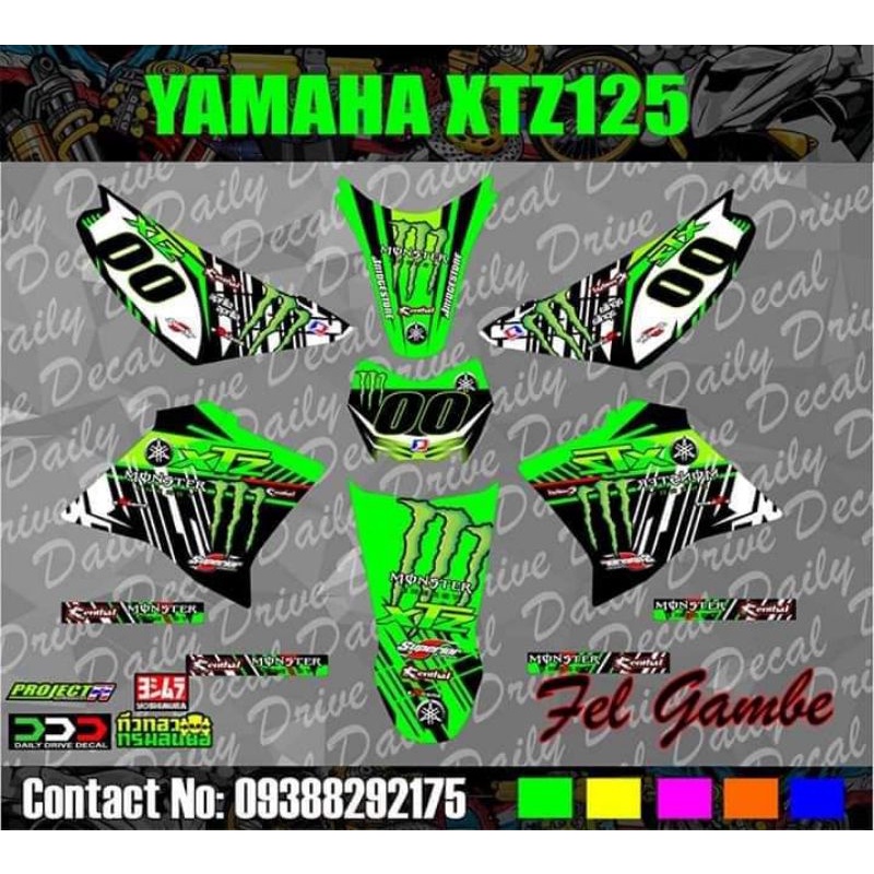 YAMAHA XTZ 125 FULL DECALS DESIGN Shopee Philippines