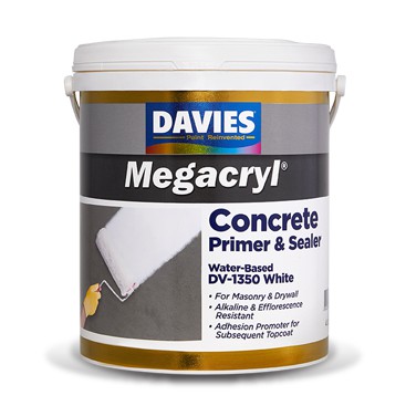 Davies DV1350 Megacryl Concrete Primer & Sealer WHITE 4Liters Water